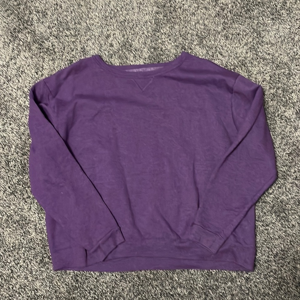 Kids XL purple crew neck, fits like an adult S